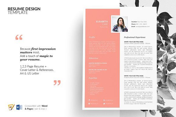 Resume Templates Amp Design Resume Template 5 Pages Cv