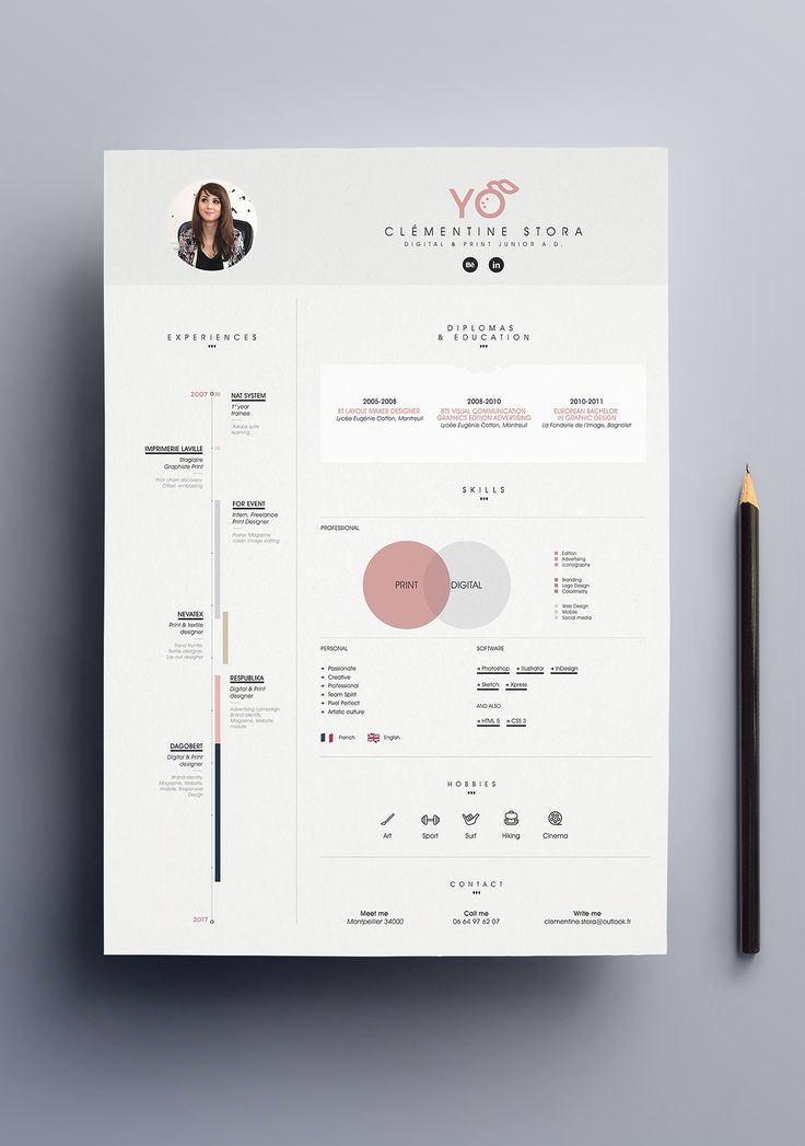 Resume Infographic Great Clean Resume Design For More Resume